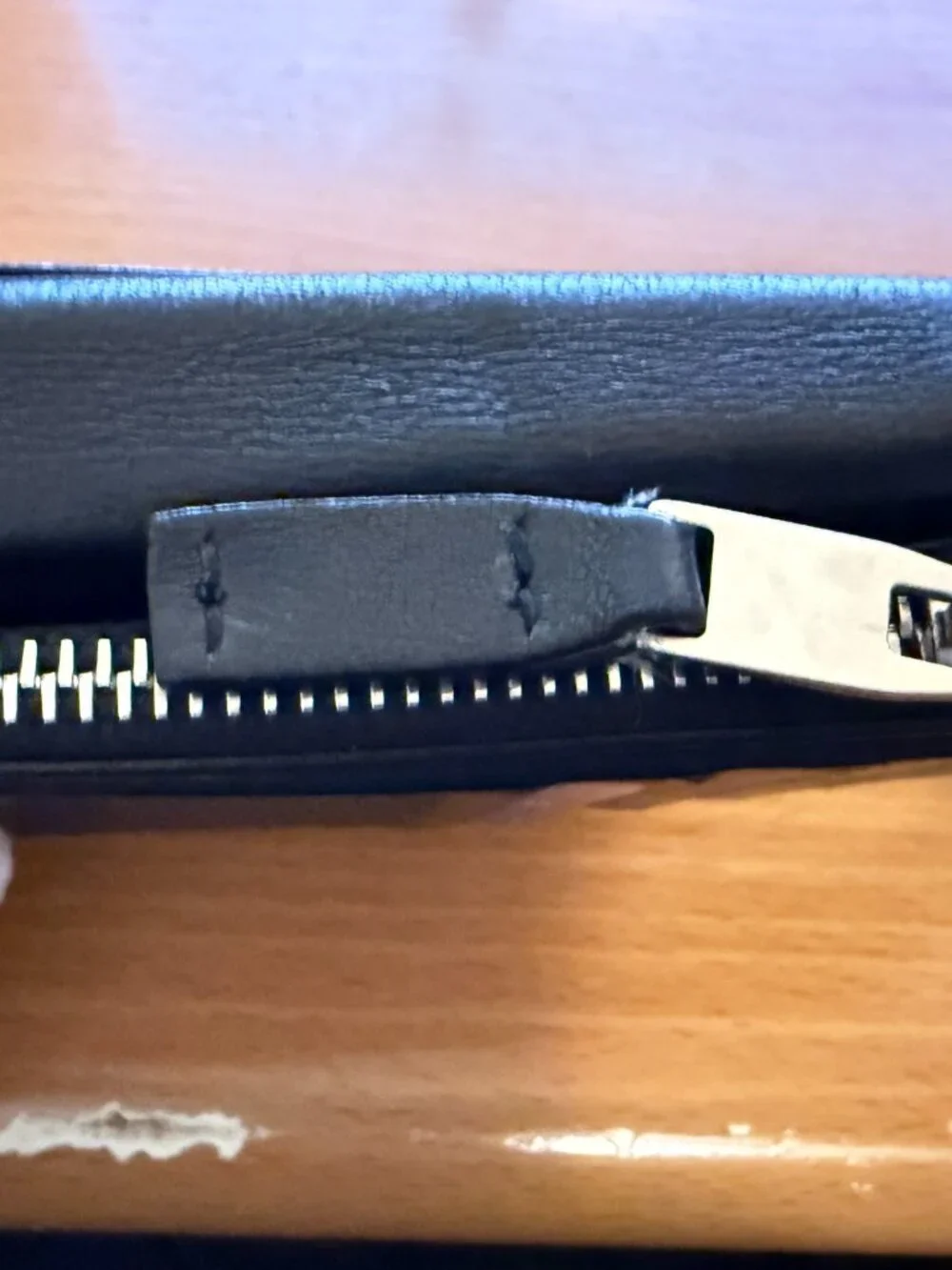 $995 Authentic BALENCIAGA Paris Made in ITALY Black Leather Bifold Long Wallet - Picture 8 of 13